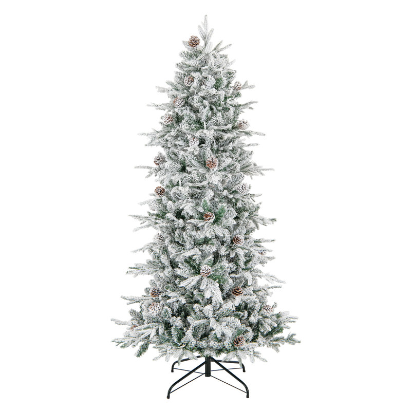 Silver Spruce Christmas Tree Arrangement: Adored with Natural Cones