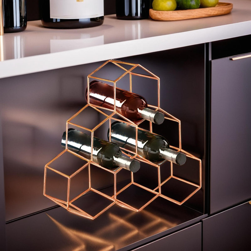 Callaghan Tabletop Wine Bottle Rack, Copper