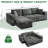 108”Modular Sectional Sofa,Sectional Modern Sleeper Sofa Couches With L-Shape Chaise, Cloud Sectional Couch-1473888584