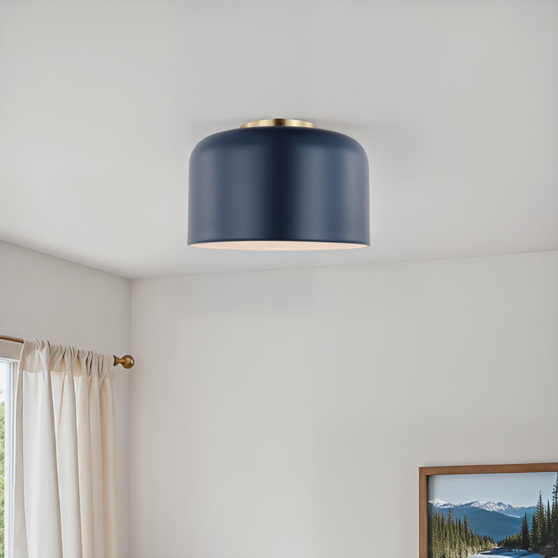 Flush Mount, 7" H x 10.75" W x 10.75" D, Navy