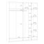 3 Door Manufactured Wood Wardrobe
