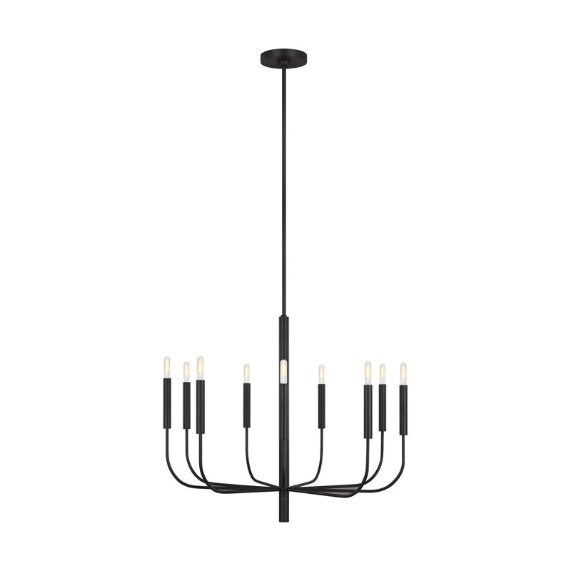 Brianna 9 - Light Chandelier, Aged Iron