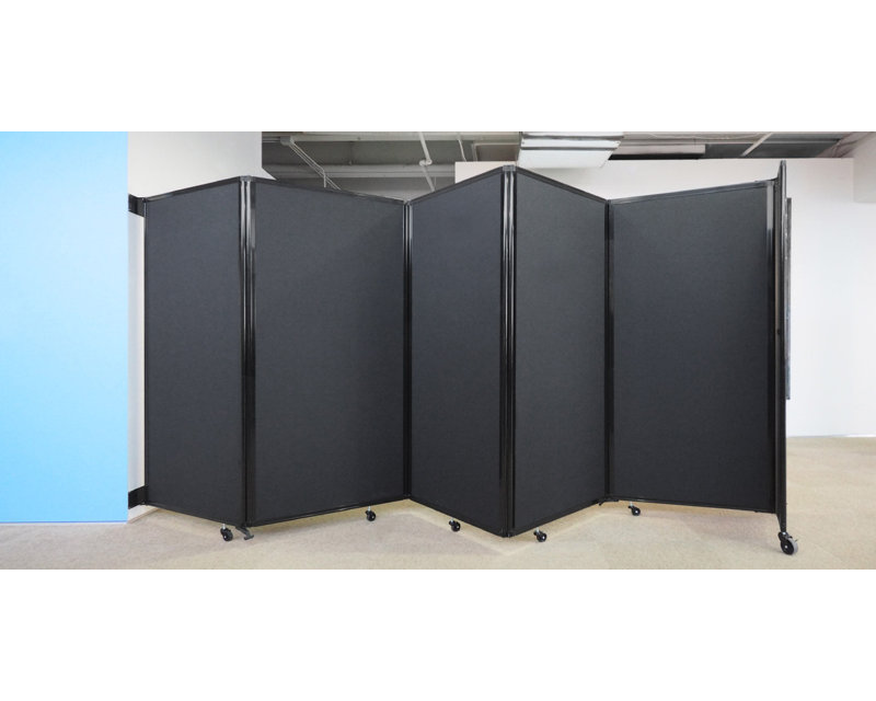 11 - Cloison pliante à panneaux, 9, H 72 po x l 300 po x P 12 po, Papaye