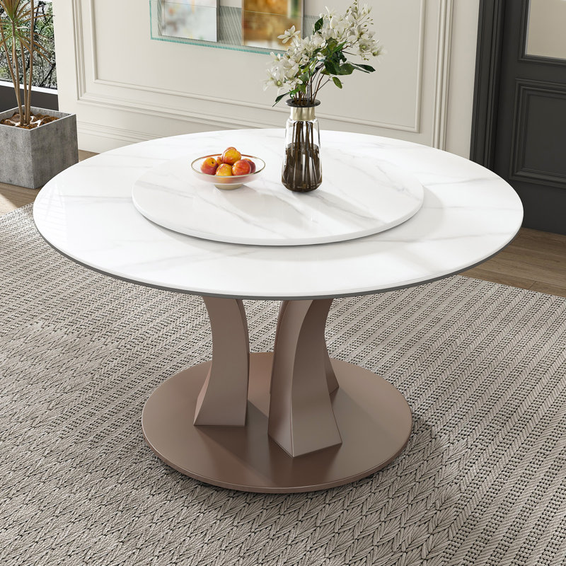 Table en pierre frittée rotative et résistante à la chaleur - idéale pour les cuisines et les restaurants