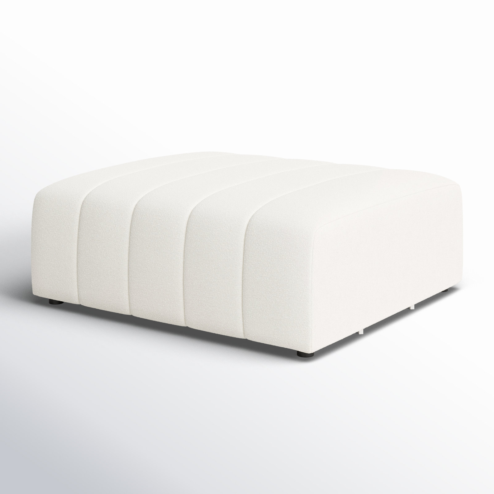 Bowry Upholstered Ottoman, Fayette Cloud