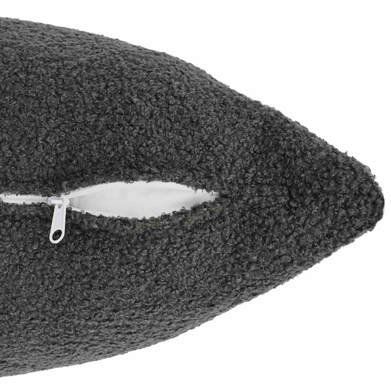 Black Cushion Cover, Square 40cm, Dark Grey