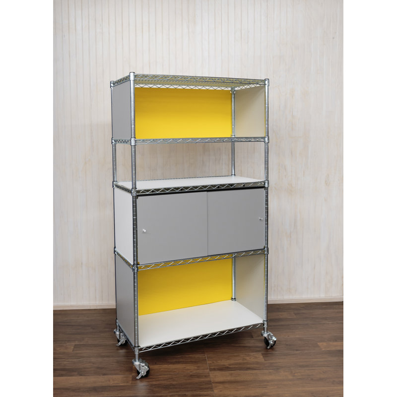 Tablette grillagée, Gris, H 16 po x l 36 po x P 14 po