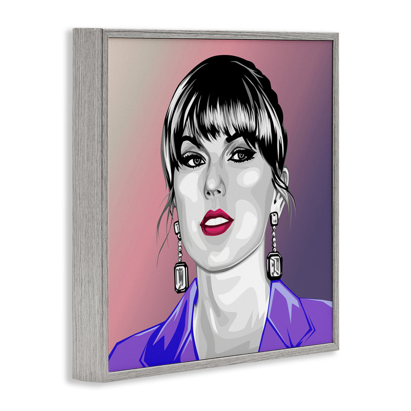 Taylor portant un giclée mauve encadrée par Birch & Ink, H 24 po x l 24 po, Estampe numérique Farmhouse