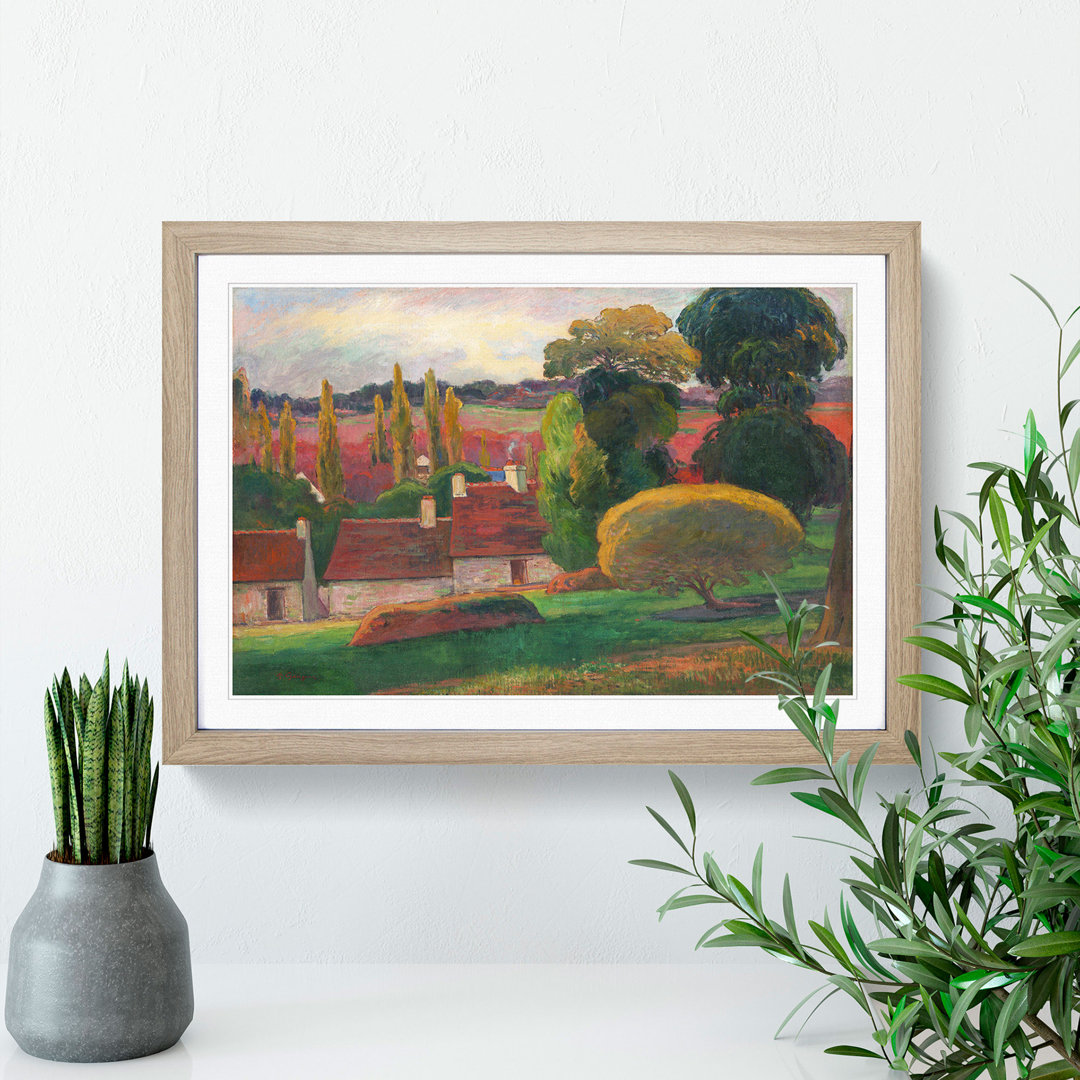 A Farm in Brittany by Paul Gauguin - Picture Frame Painting