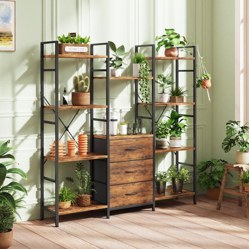 141.5cm H x 100cm W Metal Bookcase