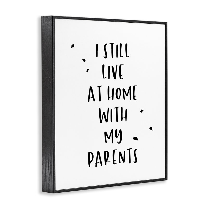 «Live with Parents», estampe numérique par Anna Quach, Giclée encadrée noir minuit, H 14 po x l 11 po