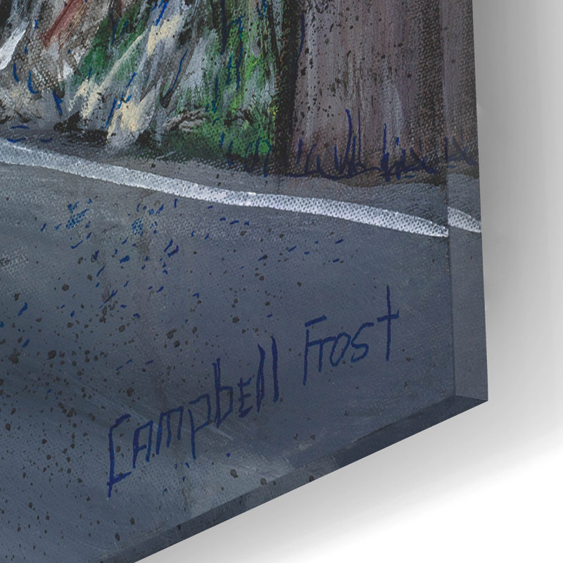  «Blue Ridge Loop» par Campbell Frost, art mural en verre acrylique, 12 po x 16 po