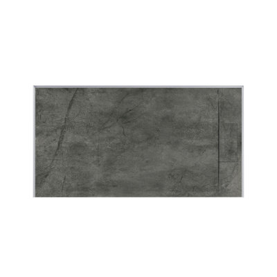 Receveur de douche rectangulaire extra-plat OVE Lenora 152,4 cm x 81,3 cm avec bonde latérale dissimulée en calcaire cimenté