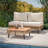 2-Person Outdoor Modular Armless Wicker Sofa Set with Coffee Table-1792594374