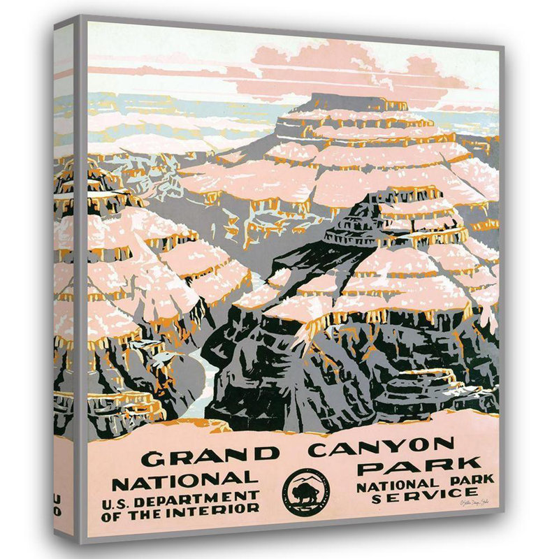 Art sur toile tendue par Union Rustic Stellar Design Studio, titre: Grand Canyon, H 34 po x l 28 po