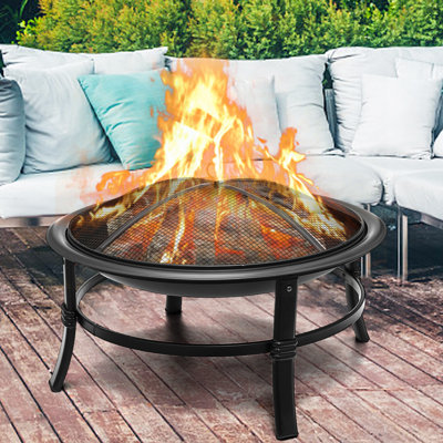 Round Steel Wood Burning Smokeless Fire Pit