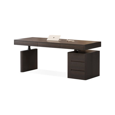 Smoky colour Rectangular Solid Wood desks