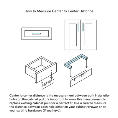 Curve Arched Cabinet Center to Center 3 3/4" Center to Center Arch Pull
