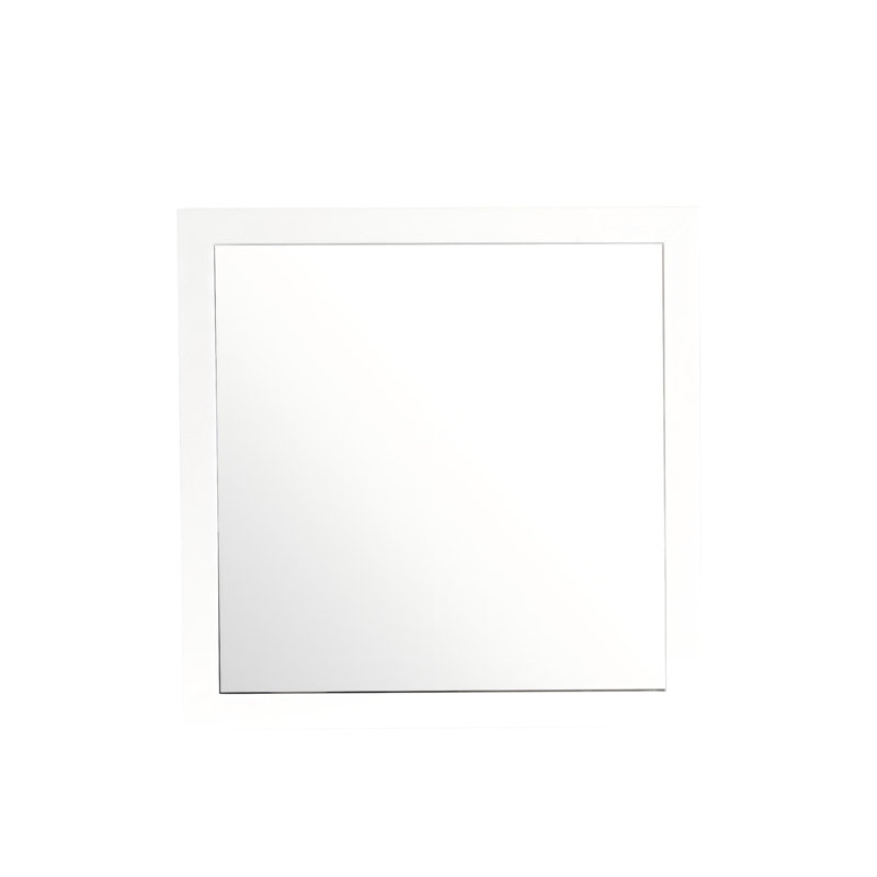 Miroir, 41 po x 41 po, Carrée, Blanc