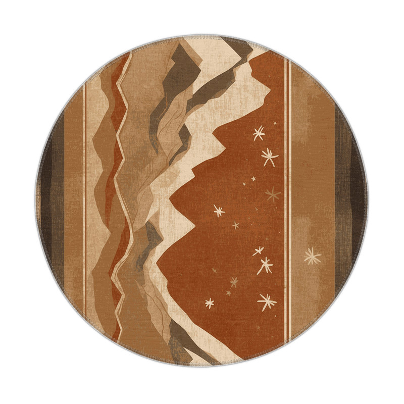 Desert Arcadia Indoor And Outdoor Area Rug, Round 5'
