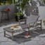 Chaise longue en bois et osier Hampton