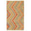 Tapis décoratif en laine de conception unique 3 pi 5 po x 6 pi noué à la main New Age en gris foncé/rouge