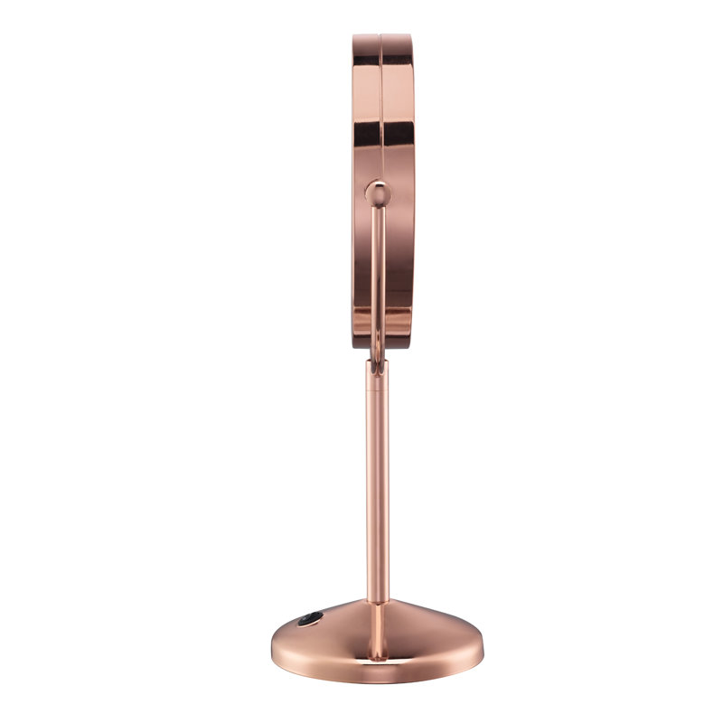 McNairy Lighted Magnifying Makeup Mirror, 15.75" x 8.5", Rose Gold