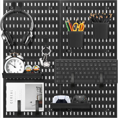 Ensemble de panneau mural perforé modulaire 6 pièces 30 po x 30 po