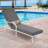 Outdoor Chaise Lounge Chair with Cushion, Adjustable Backrest Reclining and Lumbar Pillow-543052437