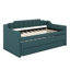 Lit de jour simple rembourré avec lit gigogne et trois tiroirs, canapé-lit, base de lit en bois avec accoudoirs inclinés, aucun sommier nécessaire-1404797765