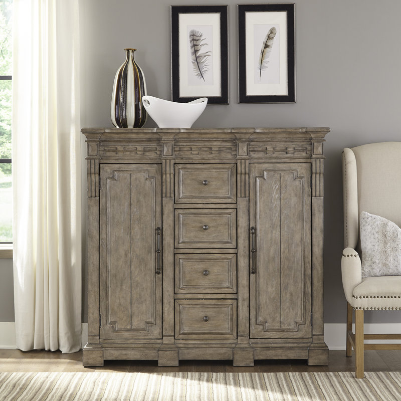 Barrigan Solid Wood 54'' W 4 - Drawer Dresser