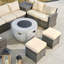 Wicker 8 - Person Garden Lounge Set with Cushions
