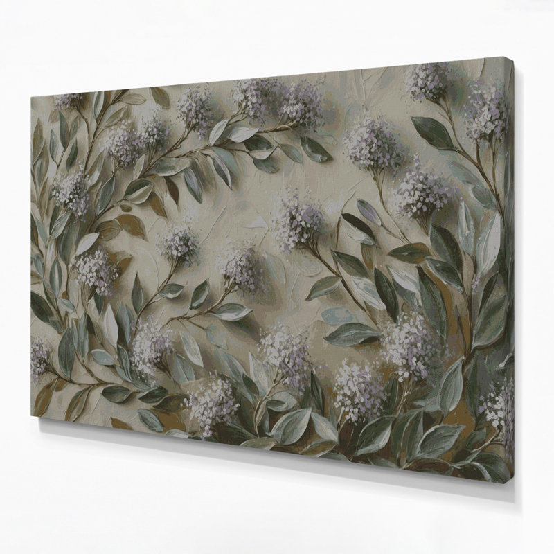 Art mural sur toile Botanical Marjolaine gris, H 11 po x l 14 po