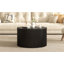 Table basse ronde à plateau relevable, décor moderne en bois cannelé avec rangement caché pour le salon, durable et élégant-72063361
