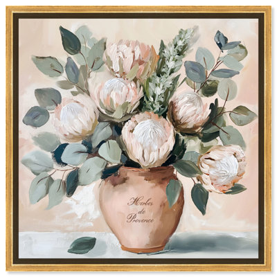 Art floral glamour sur toile Herbes