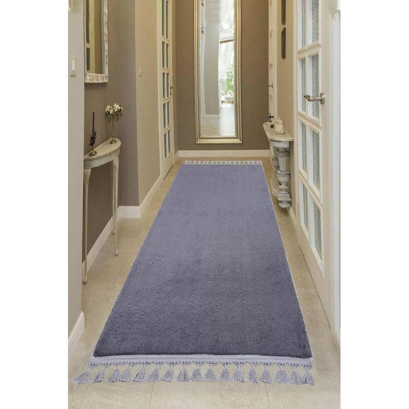 Tapis en coton tissé à la machine Fideline, Tapis de couloir 2 pi 7 po x 9 pi 10 po