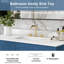 Meuble-lavabo moderne en bois massif de 48 po avec lavabo, comptoir en quartz blanc de Carrare de 49 po avec 3 trous prépercés pour robinetterie, 2 portes doubles à fermeture douce et 9 tiroirs spacieux avec glissières (bleu)-674963165