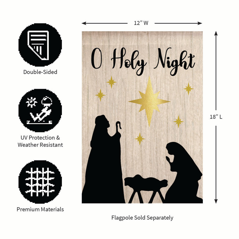 Drapeau de jardin Nativité Silhouette
