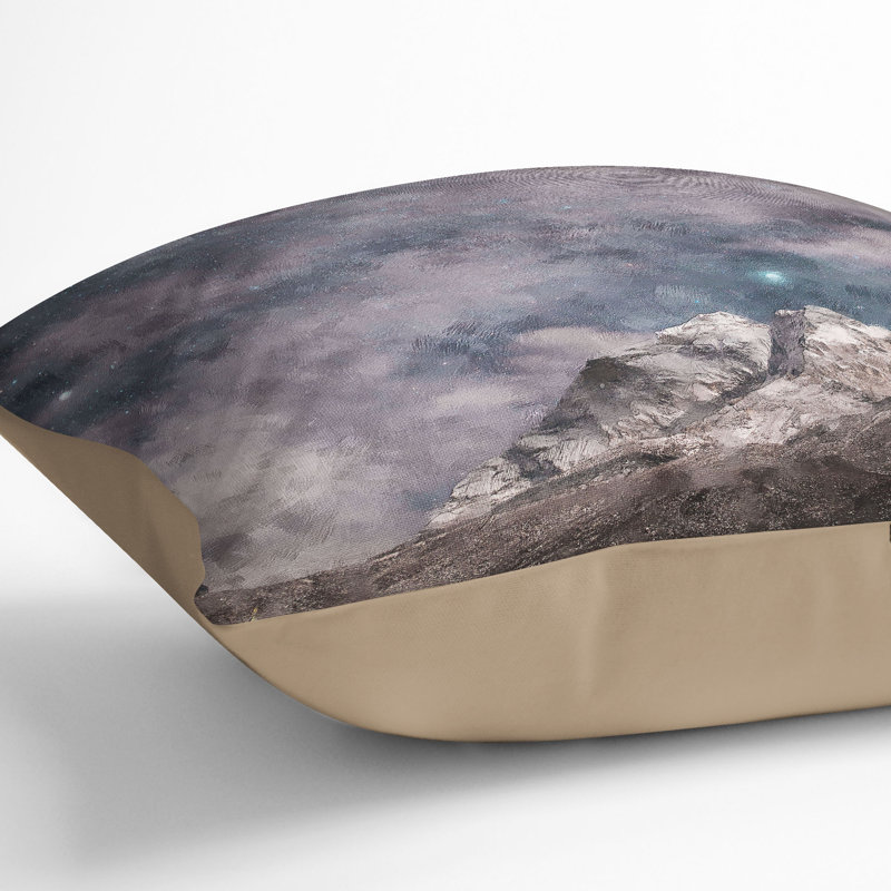 Stars Above the Himalayas Cushion with Filling, Stone, 40cm H x 40cm W x 15cm D