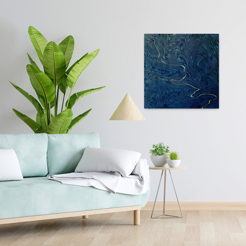Art contemporain, paysage contemporain, abstrait, élégant et moderne, H 24 po x l 24 po