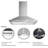 Tieasy 30" Stainless Steel 450 CFM Convertible Wall Range Hood with Mesh Filter