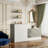 Modern 2-Tier Home Bar with Spacious Counter & Shelves