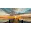 Morning Lights On A Jetty - Wrapped Canvas Print-1924497901
