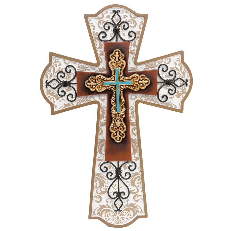 Trinx Scrolls Layered Hanging Wall Cross | Wayfair