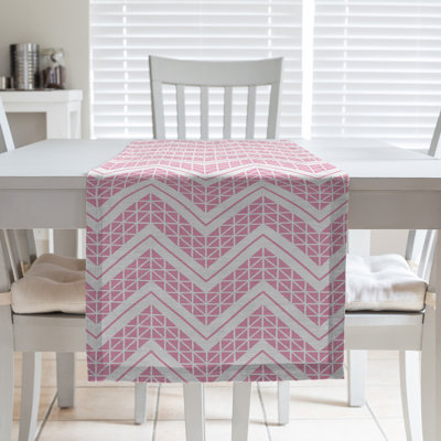 Stephenie Classic Hand Drawn Chevron Table Runner
