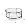Ceno 36" Glass And Steel Round Coffee Table With Shelf