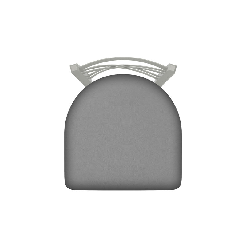 Catalina 18'' H Upholstered Metal Side Chair, Anodized Nickel, Vinyl-Canter Folkstone Gray