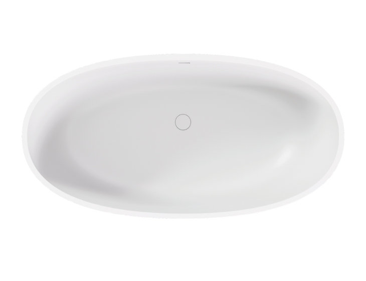 Acquabella Ruby 2 Soaker Tub, Gloss White, 24” H x 66” L x 32” W