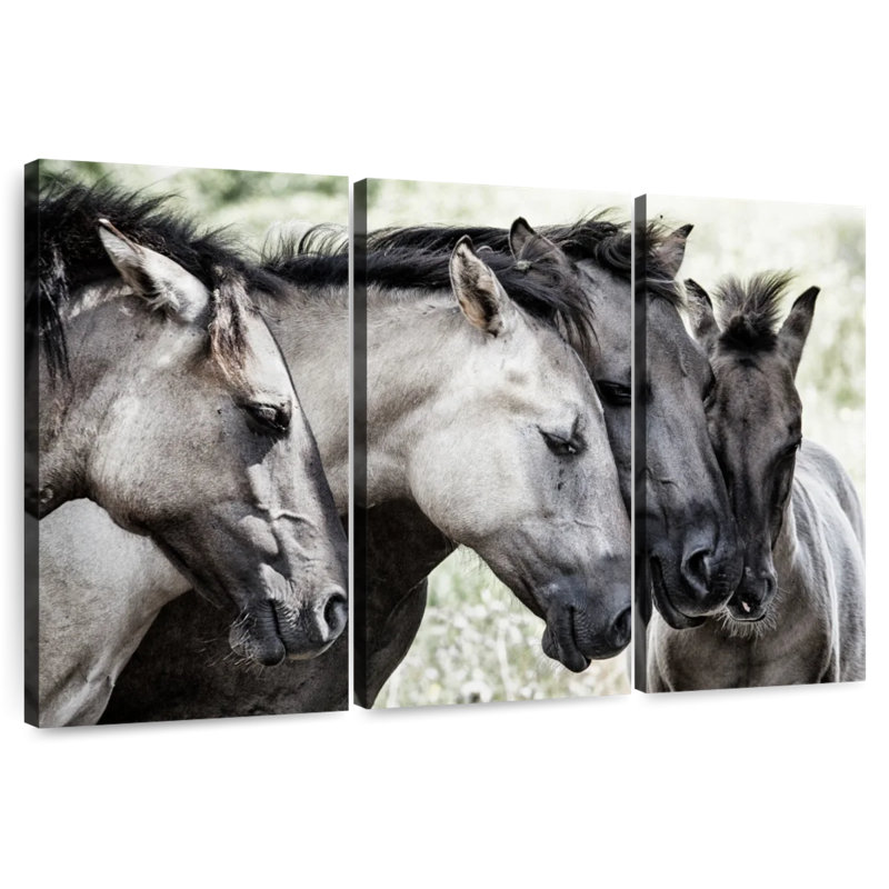 Van Den Four Konik Horses, 28" H x 45" W