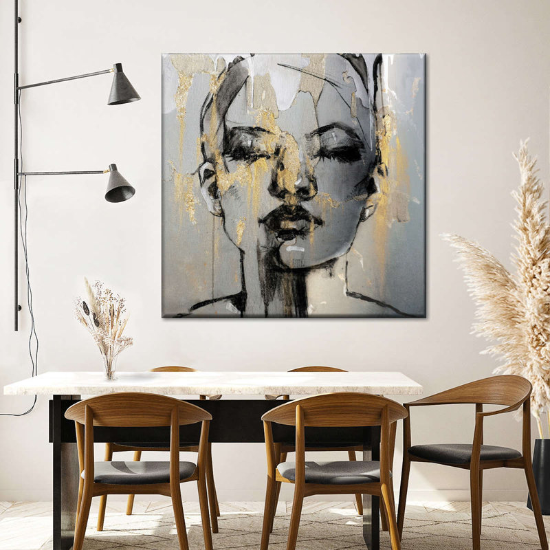 Impression sur toile Modern Portrait, H 36 po x l 36 po x P 1,25 po
